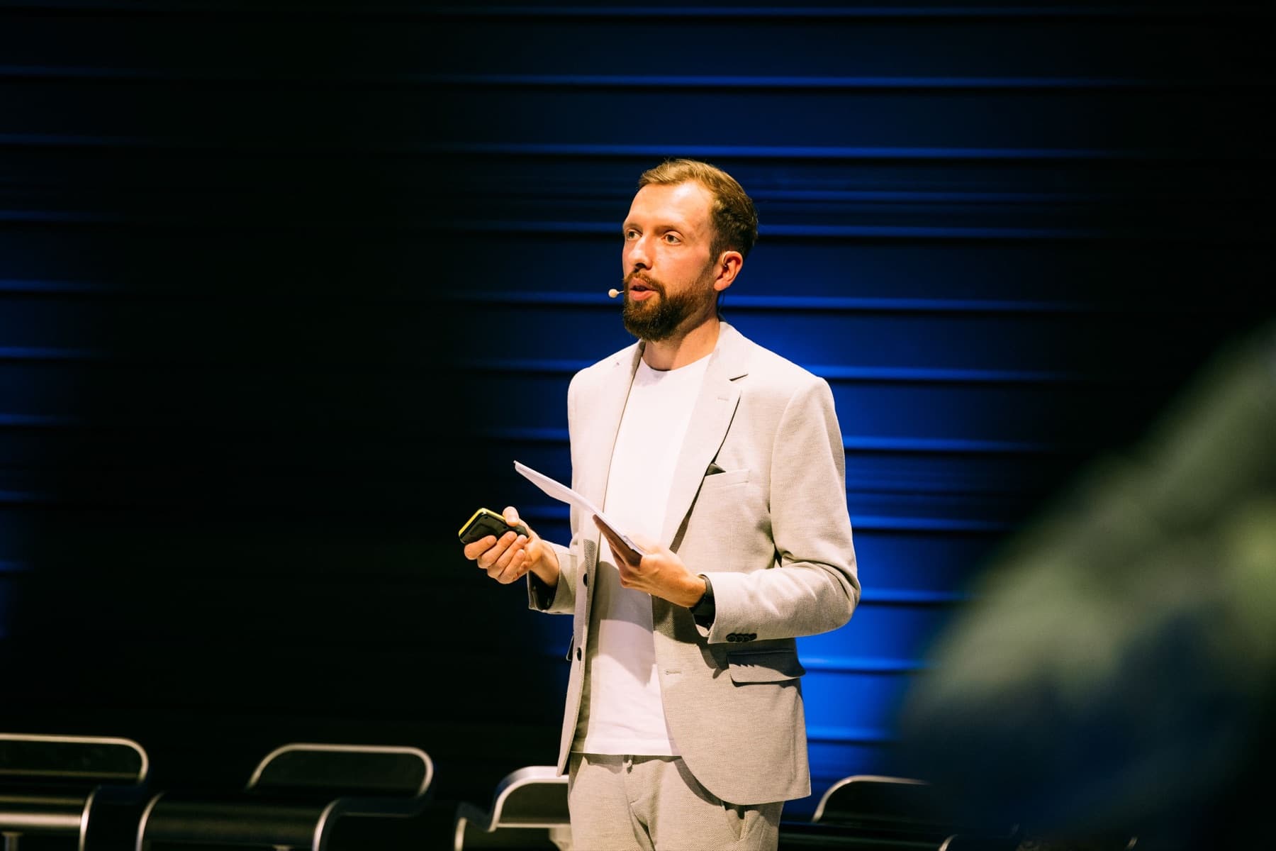 Sören Pusch bei einem Firmenevent